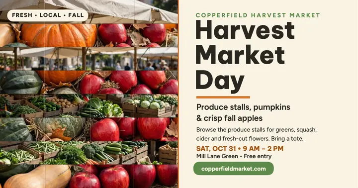 Copperfield Harvest Market weave post template