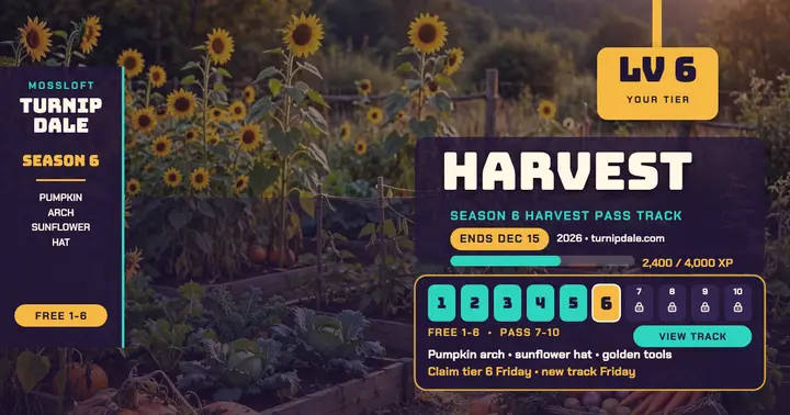 Turnipdale Season 6 Harvest Pass track post template