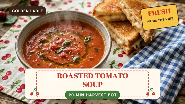 Harvest tomato soup thumbnail template