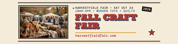 Harvestfield Fair fall craft fair banner template