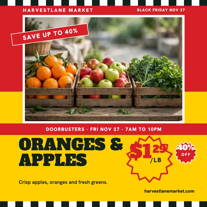 Harvestlane Black Friday produce post template