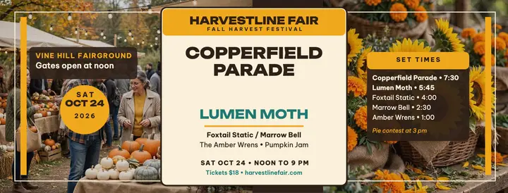 Harvestline Fair lineup cover template