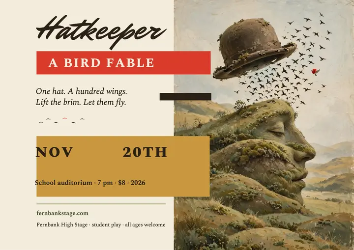 Hatkeeper school play poster: school play poster template