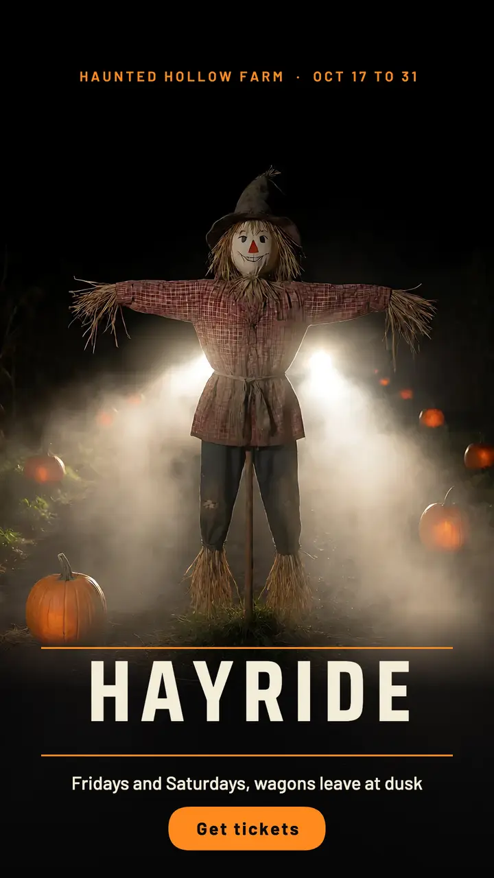 Haunted hayride headlight story template