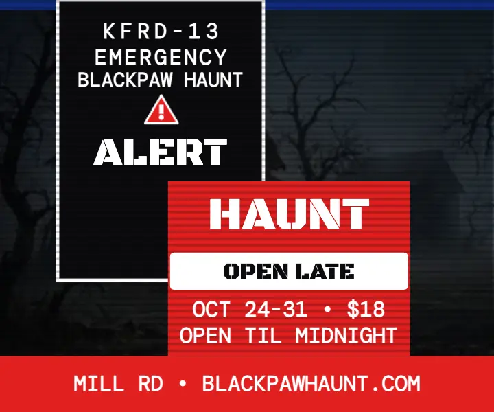 Blackpaw Haunt late night alert ad template