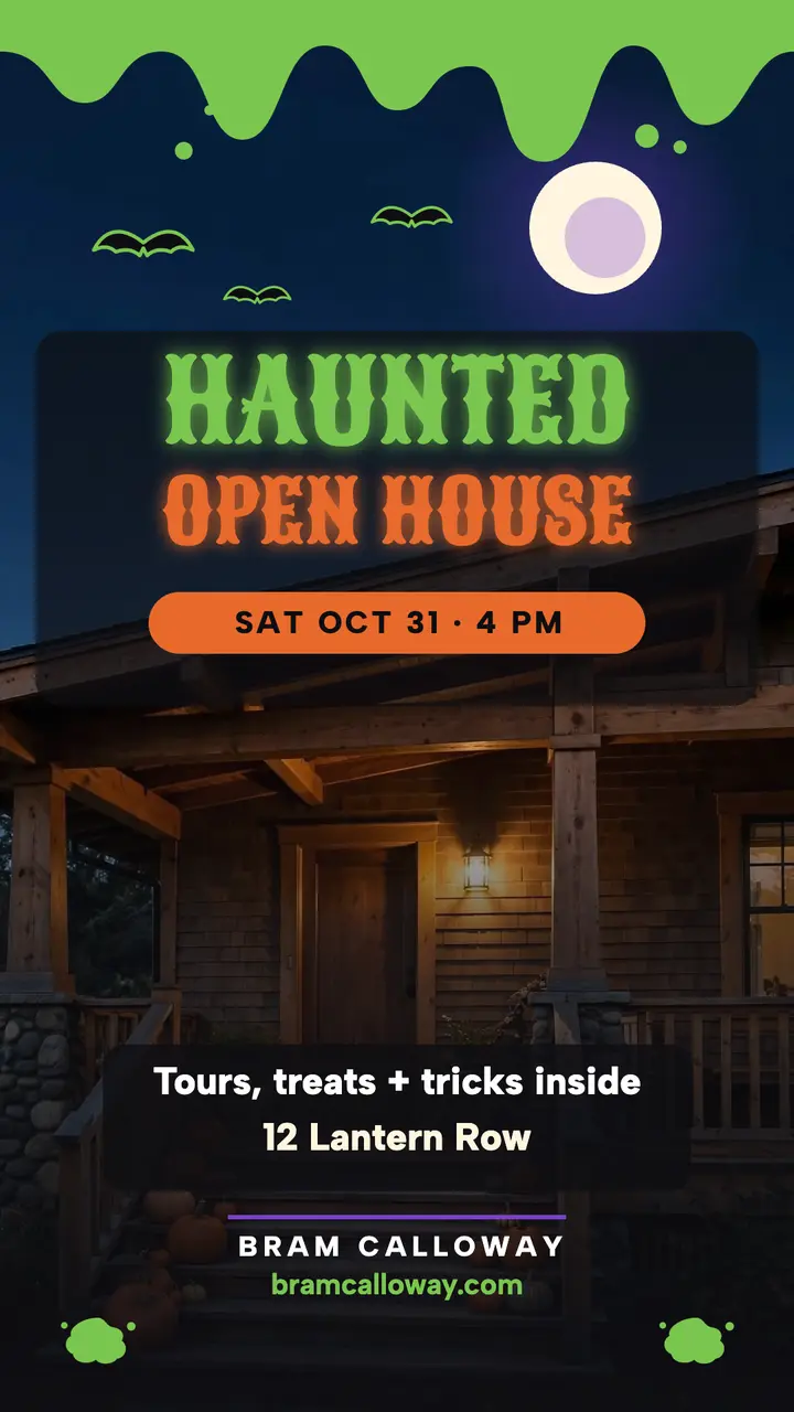 Haunted open house slime story template