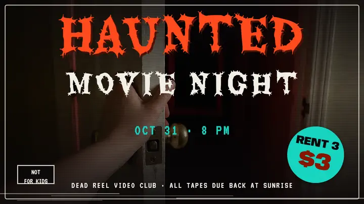 Dead Reel Video Club horror night template