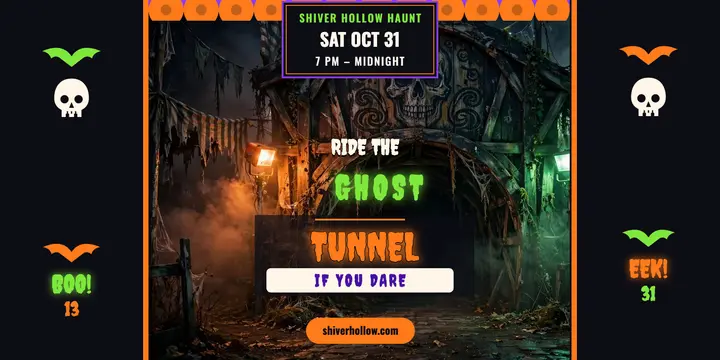 Shiver Hollow ghost train tunnel post template