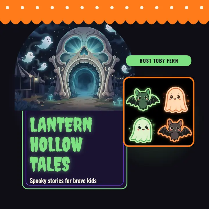 Lantern Hollow Tales haunted tunnel cover template