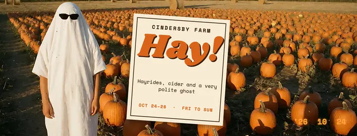 Cindersby pumpkin patch hayride sheet ghost cover: pumpkin patch hayride weekend cover template