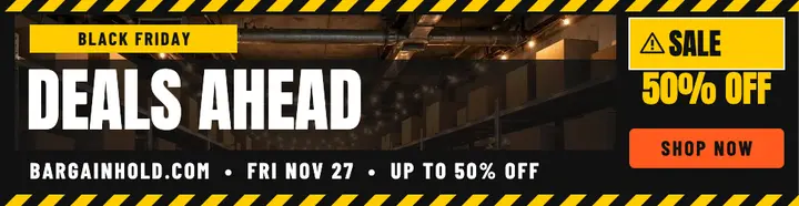 Bargainhold Black Friday caution billboard: black friday billboard template