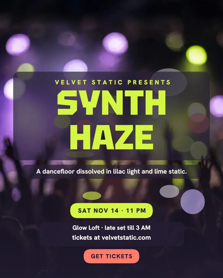 Velvet Static synth haze night post template