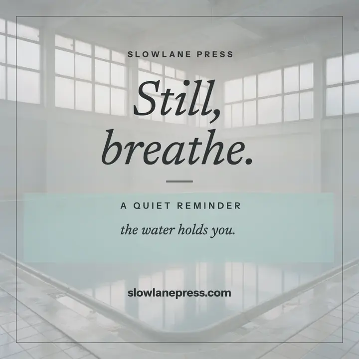 Hazy pool quiet affirmation post template
