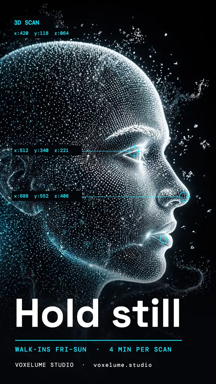 Voxelume Studio 3D head scan story template