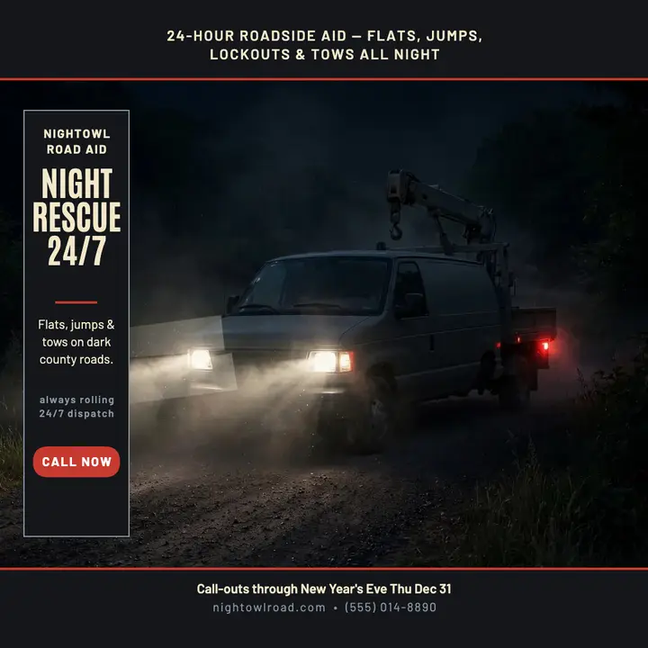 Nightowl night roadside rescue promo template