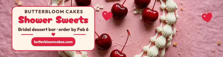 Butterbloom bridal shower sweets billboard template