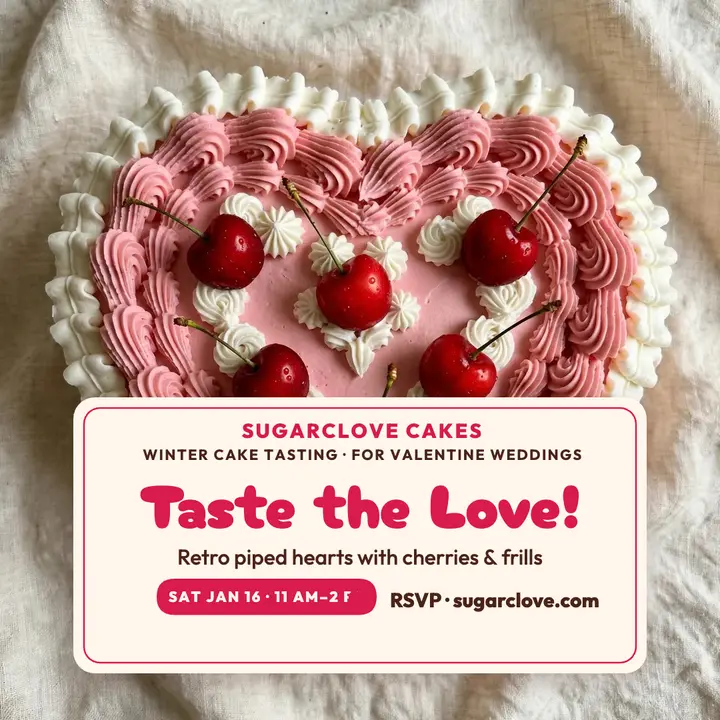 Sugarclove heart cake tasting post template