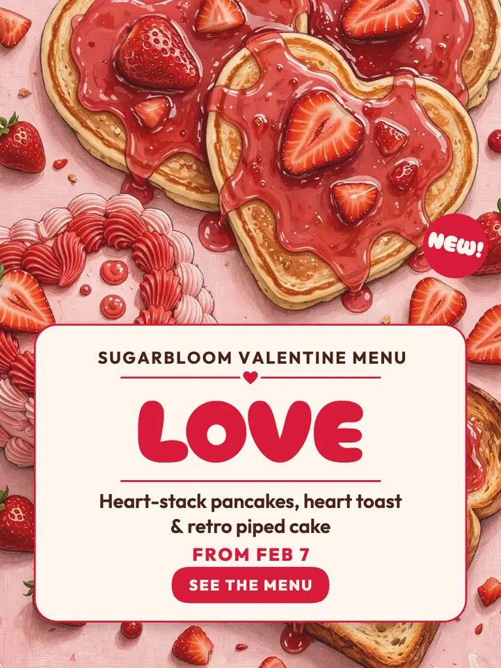 Sugarbloom Valentine menu portrait post template