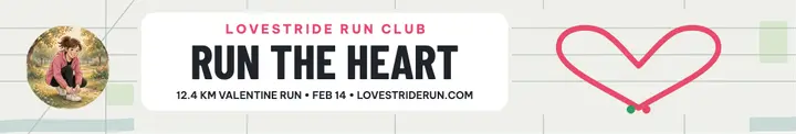 Lovestride heart route run cover: valentine run cover template