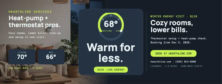 Hearthline thermostat installer cover: thermostat installer cover template