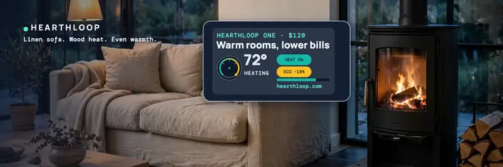 Hearthloop thermostat promo header template