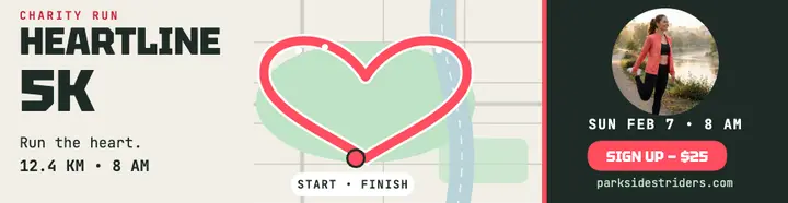 Heartline 5K charity run billboard template