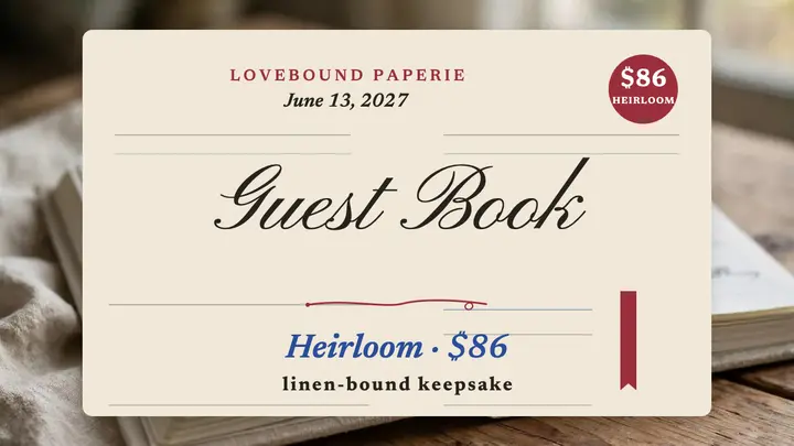 Heirloom guestbook keepsake thumbnail template