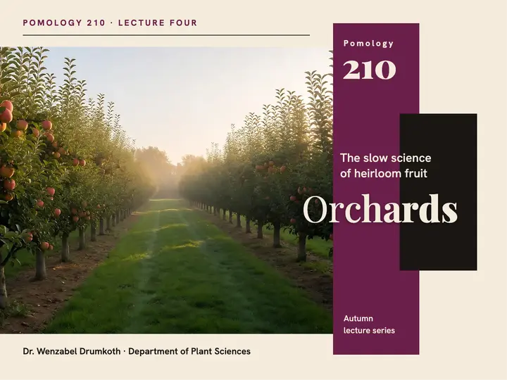Heirloom orchard lecture title slide template
