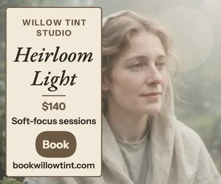 Willow Tint heirloom sessions soft focus ad template