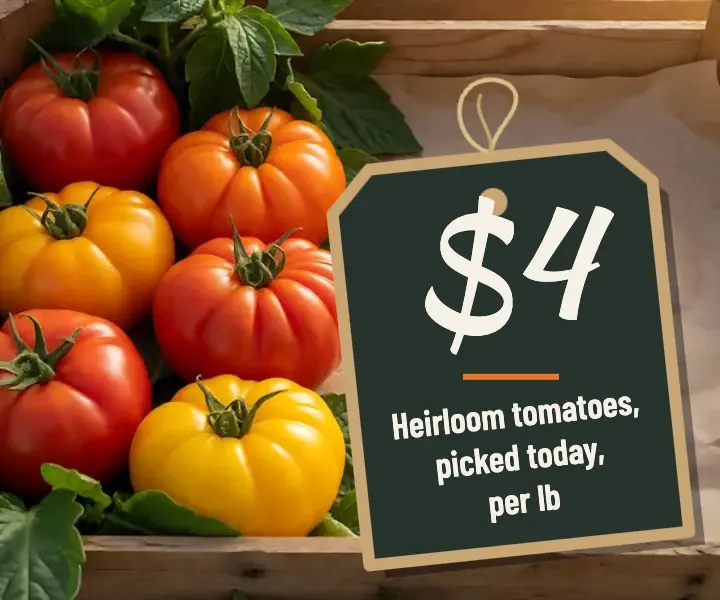 Heirloom tomato market ad template