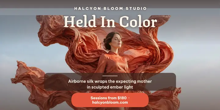 Held In Color maternity silk post: maternity portrait post template