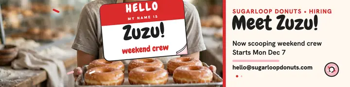 Sugarloop hello weekend crew banner template