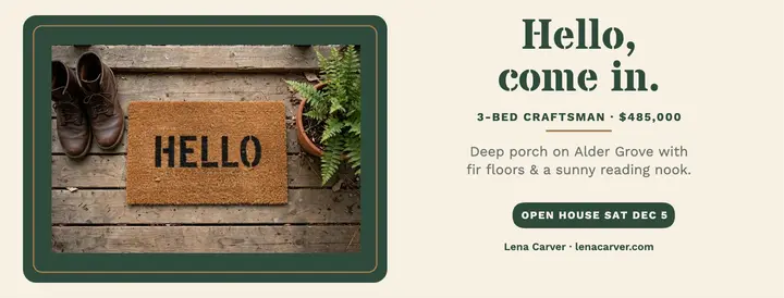Hello craftsman listing cover template