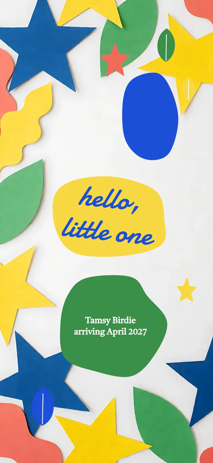 Hello little one baby announcement wallpaper: baby announcement wallpaper template