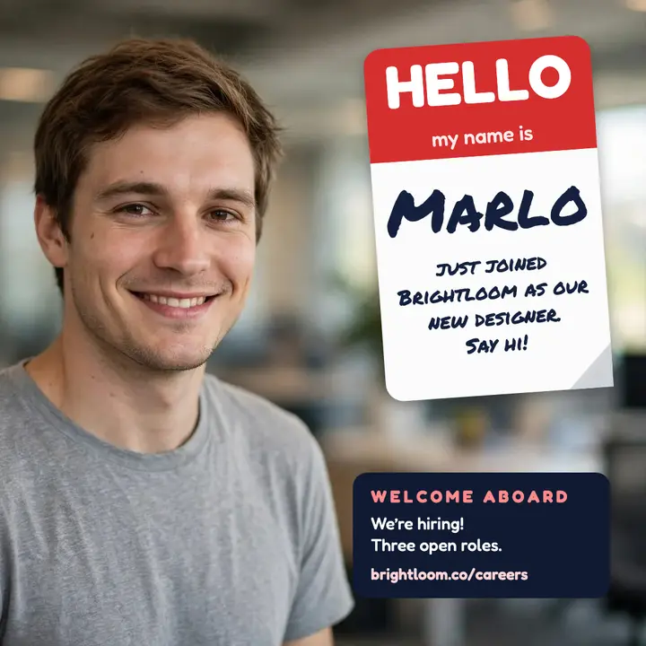 Hello my name is welcome aboard template