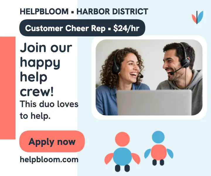 Helpbloom happy help crew hiring ad template
