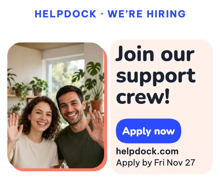 Helpdock support hosts hiring ad: hiring ad template