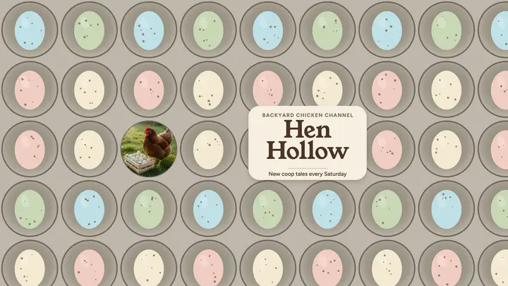 Hen Hollow egg carton channel art template