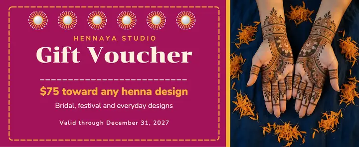 Hennaya Studio gift voucher: gift voucher template