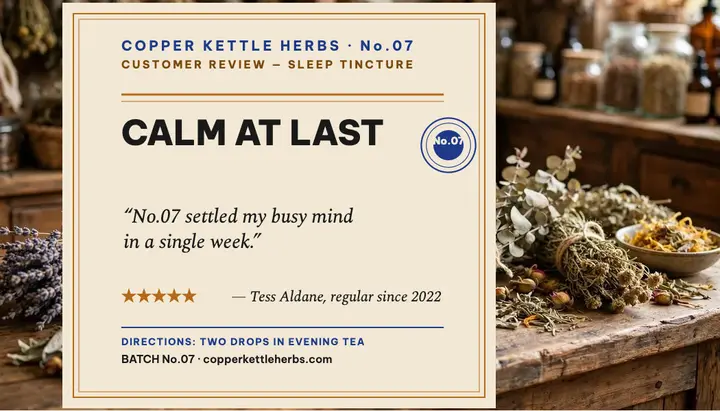 Copper Kettle Herbs review card template