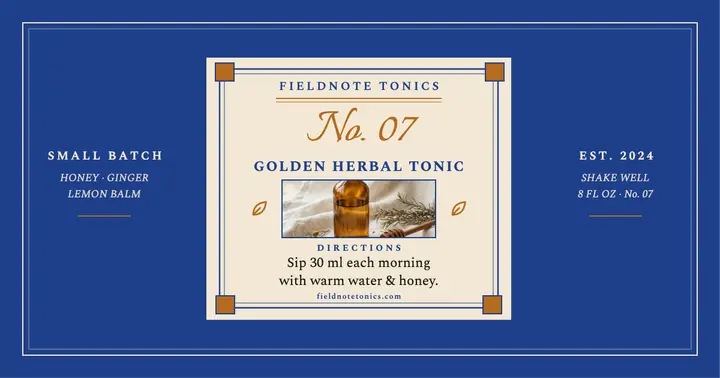 Fieldnote Tonics No. 07 herbal post template