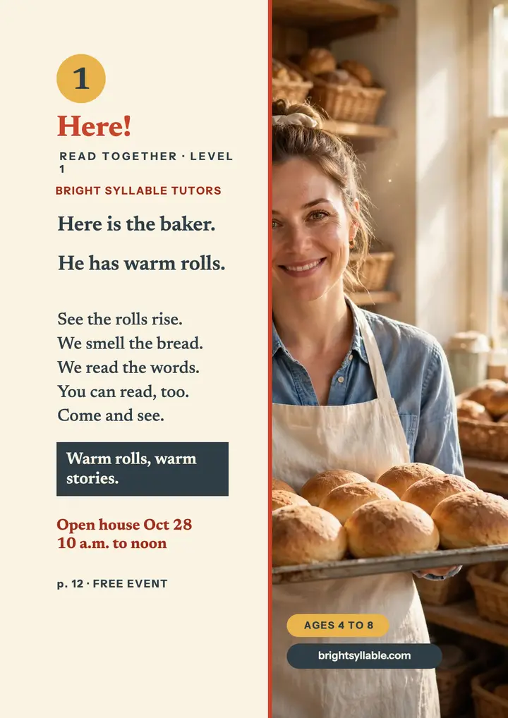 Bright Syllable open house flyer template