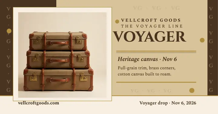 Vellcroft Voyager luggage drop post template