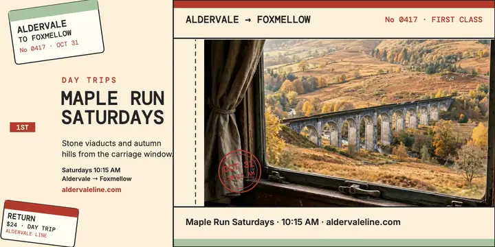 Aldervale Line Maple Run heritage rail post template