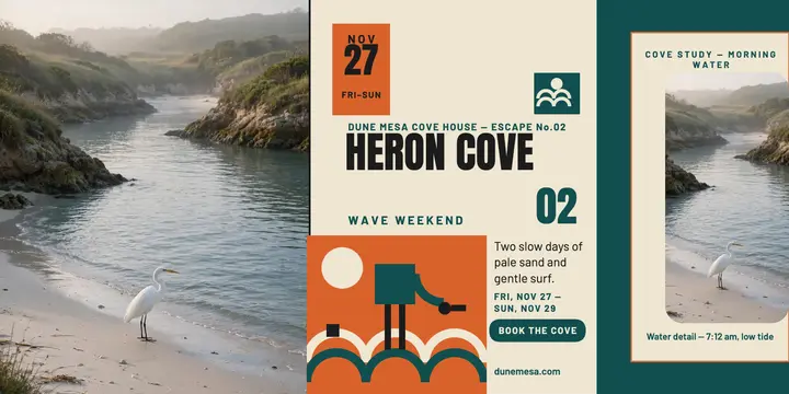 Dune Mesa heron cove escape post template