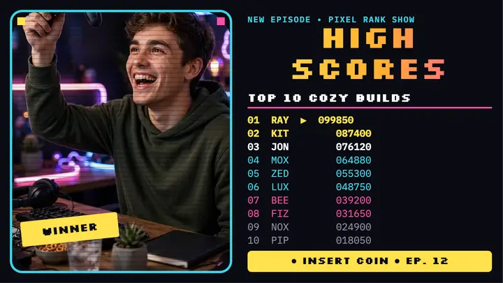 Pixel Rank Show top 10 thumbnail template