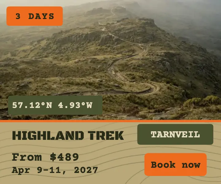 Tarnveil guided highland trek ad template
