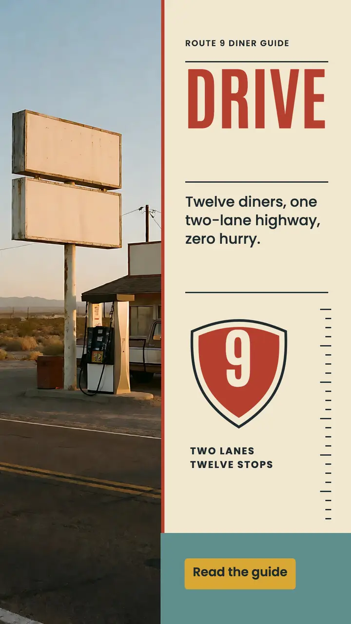 Route 9 diner road trip guide story template