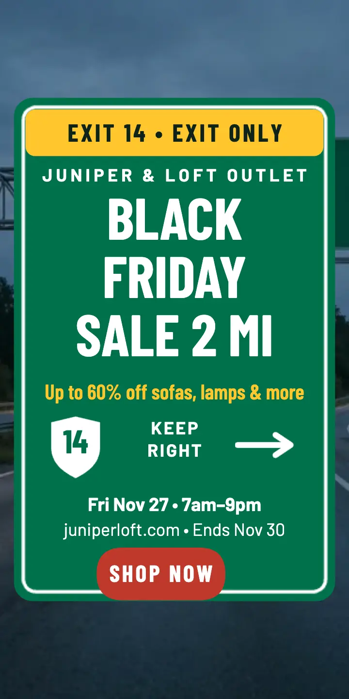 Juniper and Loft Black Friday highway ad template