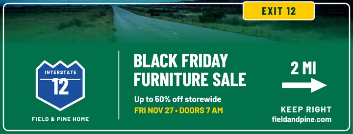 Field and Pine Black Friday highway cover template